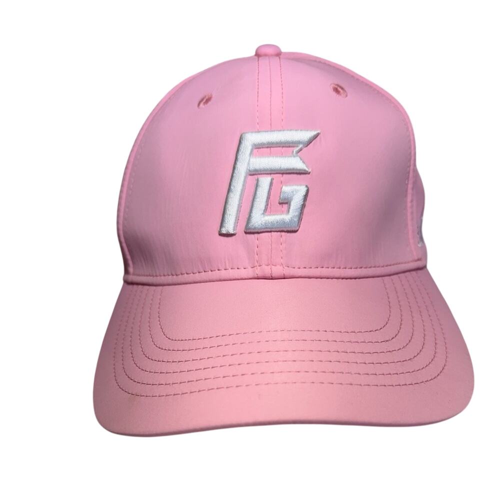 Flyte Golf Hat Pink & White Adjustable Hat